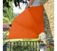 vidaXL Collapsible Balcony Side Awning Terracotta 210x210 cm