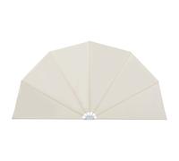 Side Awning Collapsible Cream 160cm Polyester Steel Wall-Mount Privacy Easy-Fold