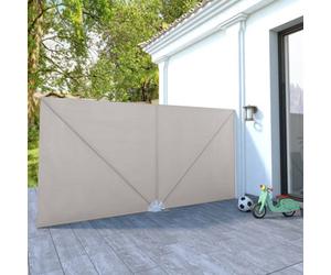 Vidaxl Collapsible Terrace Side Awning Cream 400X200 Cm