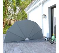 vidaXL Collapsible Terrace Side Awning Grey 160 cm