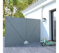 vidaXL Collapsible Terrace Side Awning Grey 300x200 cm