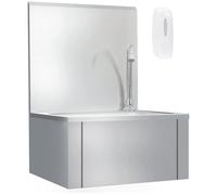 vidaXL Commercial Hand Wash Sink with Faucet and Soap Dispenser Durable Outdoor