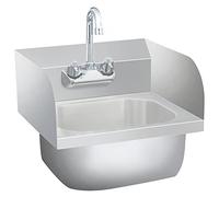 vidaXL Commercial Hand Wash Sink with Faucet Stainless Steel