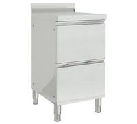 Vidaxl Commercial Kitchen Cabinet With 2 Drawers Stainless Steel