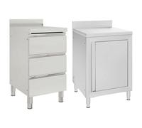 Vidaxl Commercial Kitchen Cabinets 2 Pcs Stainless Steel