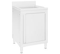 Vidaxl Commercial Kitchen Sink Cabinet 60X60X96 Cm Stainless Steel Sink Cabinets
