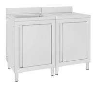 Commercial Kitchen Sink Cabinet Stainless Steel 120x60x96 cm
