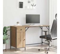 vidaXL Computer Desk Artisan Oak 131 x 48 x 75 cm Engineered Wood