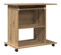 vidaXL Computer Desk Artisan Oak 80x50x75 cm Engineered Wood