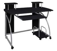 vidaXL Computer Desk Black 110x52x88.5 cm Engineered Wood UK