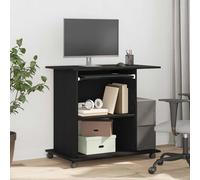 vidaXL Computer Desk Black Oak 80x50x75 cm Engineered Wood