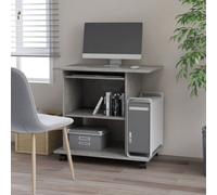 Vidaxl Computer Desk Concrete Grey 80X50X75 Cm Engineered Wood