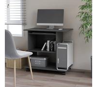 Vidaxl Computer Desk Grey 80X50X75 Cm Engineered Wood