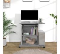 vidaXL Computer Desk Grey Sonoma 80x50x75 cm Engineered Wood