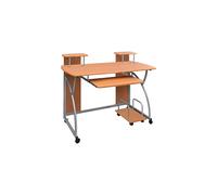 vidaXL Computer Desk Home Office Furniture Working Table Workstation Computer Stand Table Gaming Desk with Shelf Brown Engineered Wood