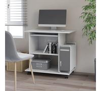 vidaXL Computer Desk White 80x50x75 cm Engineered Wood UK