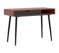 vidaXL Computer Desk with Drawer Office Standing Desk Brown Engineered Wood