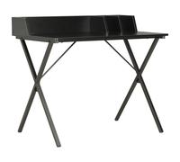 vidaXL Computer Desk X-Shape Cross Legs Black Office Home Table Corner Desk