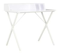 vidaXL Computer Desk X-Shape Cross Legs White Office Home Table Corner Desk