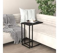 vidaXL Computer Side Table Black Marble Tempered Glass Home Couch Coffee Table