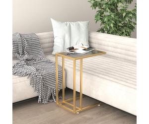 vidaXL Computer Side Table Black Tempered Glass Home Couch Coffee End Table
