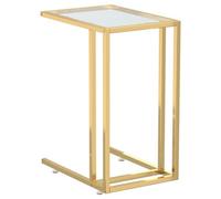 (gold and transparent) vidaXL Computer Side Table Tempered Glass Couch Coffee Table Multi Colours