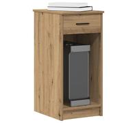 vidaXL Computer Tower Stand with Drawer Artisan Oak 35x45x77 cm