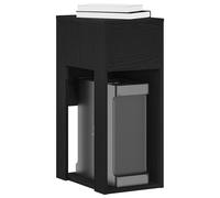 vidaXL computer tower stand with drawer - black engineered wood 30x44x74cm compact cabinet for home office & living room
