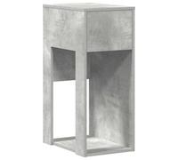 vidaXL - computer tower stand with drawer - concrete grey - 30x44x74 cm - engineered wood - office/bedroom side cabinet - modern storage solution