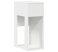 vidaXL Computer Tower Stand with Drawer - Engineered Wood, 30x44x74 cm, White, Office/Living Space