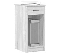 vidaXL Computer Tower Stand with Drawer Grey Sonoma 35x45x77 cm