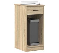 vidaXL computer tower stand with drawer - sonoma oak engineered wood 35x45x77 cm - multifunctional storage unit/side table suitable for office/living room use