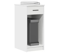 vidaXL Computer Tower Stand with Drawer White 35x45x77 cm