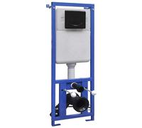 vidaXL Wall-Hung Toilet Accessory, Water-Saving and Sound Insulated Concealed High Cistern, Dual Flush System, Robust Steel Frame, Corrosion, and Temperature Resistant HDPE Water Tank