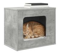 vidaXL Concrete Cat House, 51 x 30 x 42 cm, Wood Material, Modern Cat Lounge, Rectangular Cat House, Home Furniture for Indoors, Minimalist Retreat