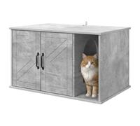 vidaXL Concrete Cat House, 85 x 55 x 50 cm, Wood Material, Living Room, Rectangular Cat House, Stylish Wood Protection House, Cosy Retreat for Cats