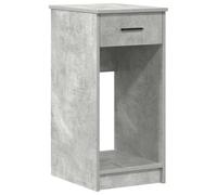 vidaXL Concrete Grey Computer Tower Stand/Side Table with Drawer & Storage - Engineered Wood Material - 35x45x77 cm for Home Office/Bedroom