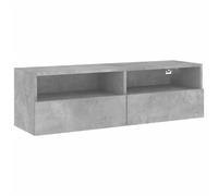 vidaXL TV Wall Cabinet Concrete Grey 100x30x30 cm Engineered Wood