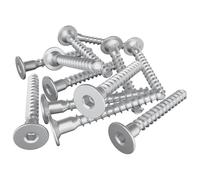 vidaXL Confirmat Screws 12 pcs Silver Metal, Living Room Furniture Screws, Confirmat, Torx Fasteners, Rust-Resistant, Secure Assembly, Versatile