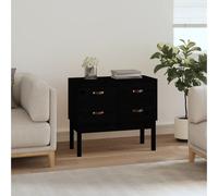 Vidaxl Console Cabinet Black 90X40X78 Cm Solid Wood Pine, Black