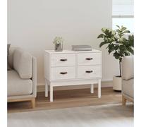 Vidaxl Console Cabinet White 90X40X78 Cm Solid Wood Pine, White