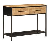 vidaXL Console Table 100x35x76 cm Solid Wood Mango and Iron