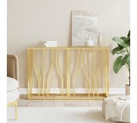 vidaXL Console Table Hall Side Table End Sofa Table Stainless Steel and Glass