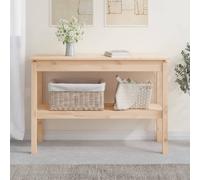 Console Table Solid Pine Natural 110 x 40 x 75 cm Shelf Hall Entryway Eco