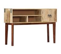 vidaXL Solid Rough Mango Wood Console Table 115x30x76cm Side Cabinet Stand