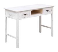 vidaXL Console Table Antique White 110x45x76 cm Wood UK HOT