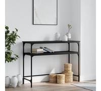 vidaXL Console Table Black 100x35.5x75 cm Engineered Wood