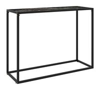 vidaXL Console Table Black 100x35x75 cm Tempered Glass