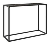 Vidaxl Console Table Black 100X35X75 Cm Tempered Glass, Black