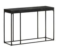 vidaXL Console Table Black 110x35x76 cm Solid Acacia and Mango Wood